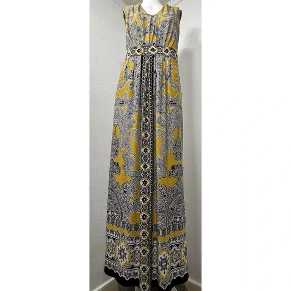 Chico's | Dresses | Chicos Pleated Paisley Medallion Maxi Dress Size 81  Classic Royal Regency | Poshmark